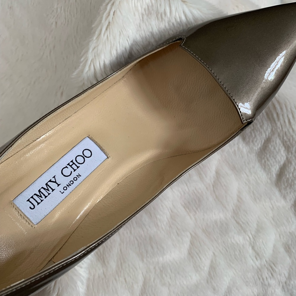 Jimmy Choo Metallic Bronze Pointed-Toe Pumps - Picture 5 of 7